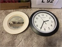 Clock, plate, coasters and misc.