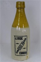 Stoneware Ginger Beer  - J. Ride, Euroa