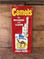 Original Camels Sold Here Embossed Thermometer