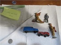 5 Vintage Cast Metal Toys