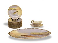 Old Abbey Limoges, 15 Piece Fish Set