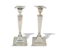 Pair of Sterling Candle Sticks by Matthews Co.