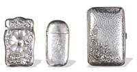 Silver Cigarette Case and 2 Vestas