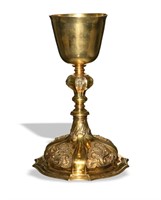 German Gilt Silver Chalice, dated 1748