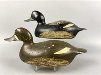 Pair of Bluebill Duck Decoys by Unknown Carver,