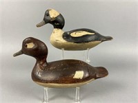 W. Larson Pair of Bufflehead Duck Decoys,