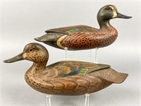 Marv Meyer Pair of Blue-Winged Teal Duck Decoys,