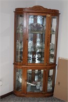 CORNER CURIO CABINET - CONTENTS NOT INCLUDED