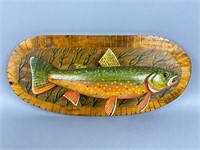 Bill Green Brook Trout Fish Plaque, LaPrairie,