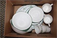 BOX OF CORELLE WARE- GREEN IVY
