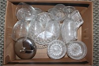 BOX OF MISC. DRINKING GLASSES