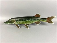 Bill Green Hand Carved Northern Pike, LaPrairie,