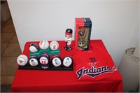 BOX OF MISC. CLEVELAND INDIANS ITEMS