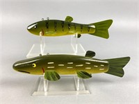 2 Jim Walker Fish Spearing Decoys, Bemidji, MN,