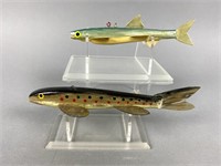2 John Unger Fish Spearing Decoys, Bovey, MN,