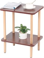 EXILOT 2-Tier Side Table Tall End Table