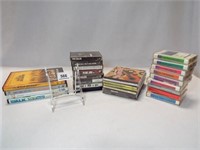Cassette Tapes, DVDs, CDs (25+)