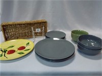 Dishes, Basket, Blue Ridge Plate (11)
