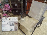 Dog Crates (2), Folding Yard Chair