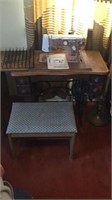 Western Sewing Machine And Cabinet With bench