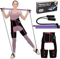 Pilates Toning Exercise Bar with Resistance Band