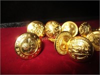 8 Sets Vintage State Seal Brass Cufflinks NOS