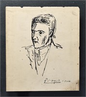 Sketch of a Man Attrib. to Pablo Picasso 1904