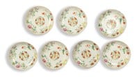 7 Chinese Famille Rose Plates, Daoguang