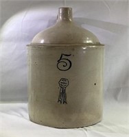 Antique 5 gallon blue ribbon brand jug