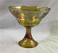 Indiana carnival glass compote
