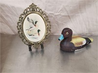 Brass and Ceramic Duck Decor