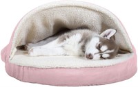 Round Snuggery Blanket Bed, Hooded Donut Bed, pink