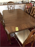 Dining Table w/ 6 Chairs and Side Board