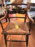 Unique Wooven Bottom Arm Chair