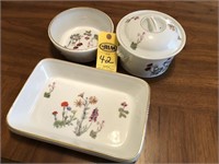 3 pc. Set Le Faune Porcelain Made in France