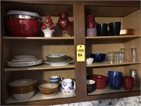 Cabinet of Dishes & Misc.