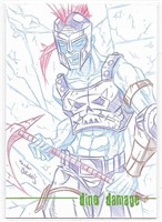 Ares Hand Drawn Sketch card by Dino Damage