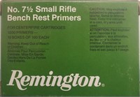 REMINGTON No. 7 1/2 SMALL RIFLE BENCH PRIMERS 1000