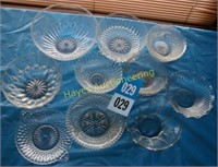 12 Pieces of Clear Glass Bowls