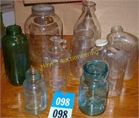 9 Assorted Jars