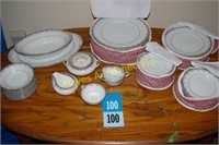 Noritake China Service for 8 (some damage, 3 cups)
