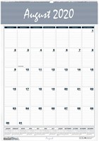 (6)MONTHLY WALL CALENDAR, AUG. 2020 TO JULY 2021