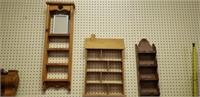 3 Wooden Hanging Shelves