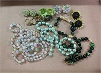 Assortment of costume jewelry - clip-on