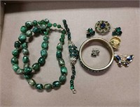Costume jewelry- necklaces, clip-on earrings