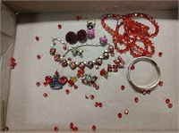Costume jewelry clip-on earrings, pins, bracelet