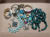 Costume jewelry cuffs, necklaces, rings