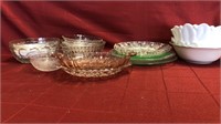 Glass plates and bowls