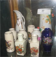 10 Pcs-Vases Marked Japan