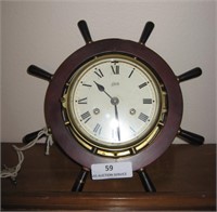 Schaltz Ship's Wheel Clock W/ Key